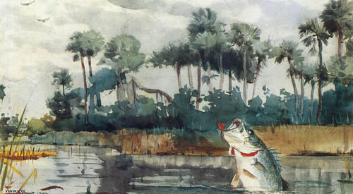 Reproductions of Winslow Homers Paintings Black Bass Florida